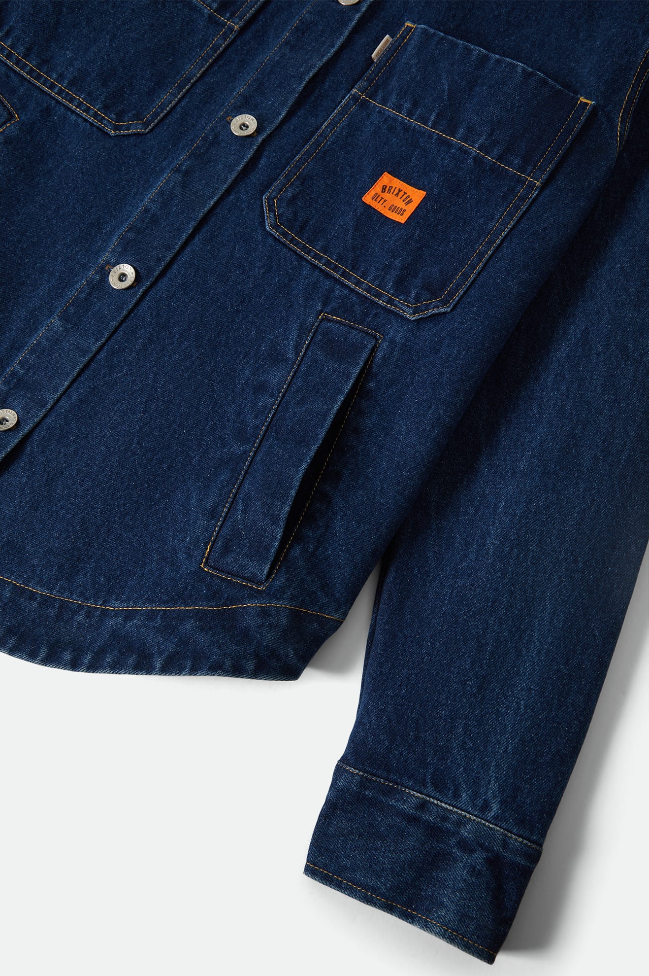 Brixton Durham Shirt Jacket in RINSE DENIM