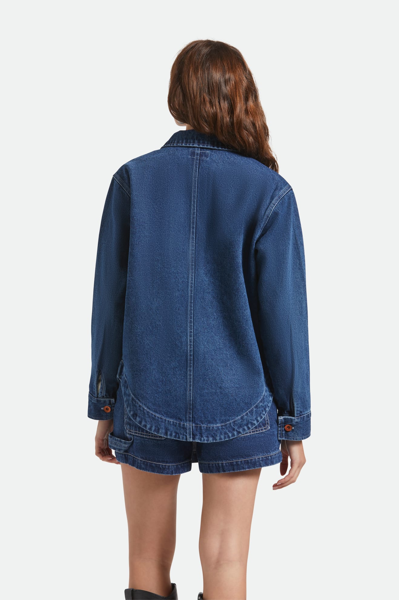 Brixton Durham Shirt Jacket in RINSE DENIM