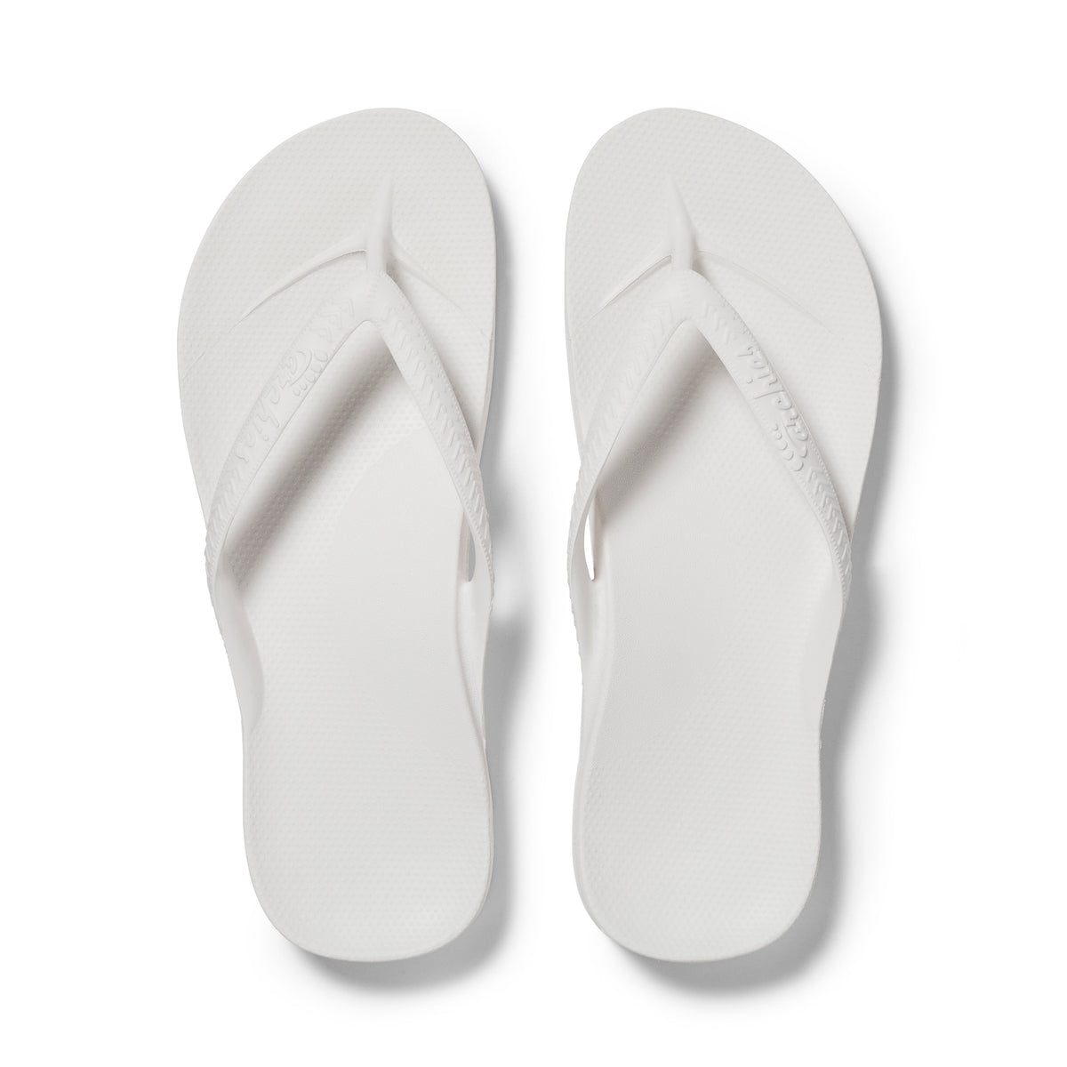 Archies Footwear Arch Support Thongs - Classic - White in Single