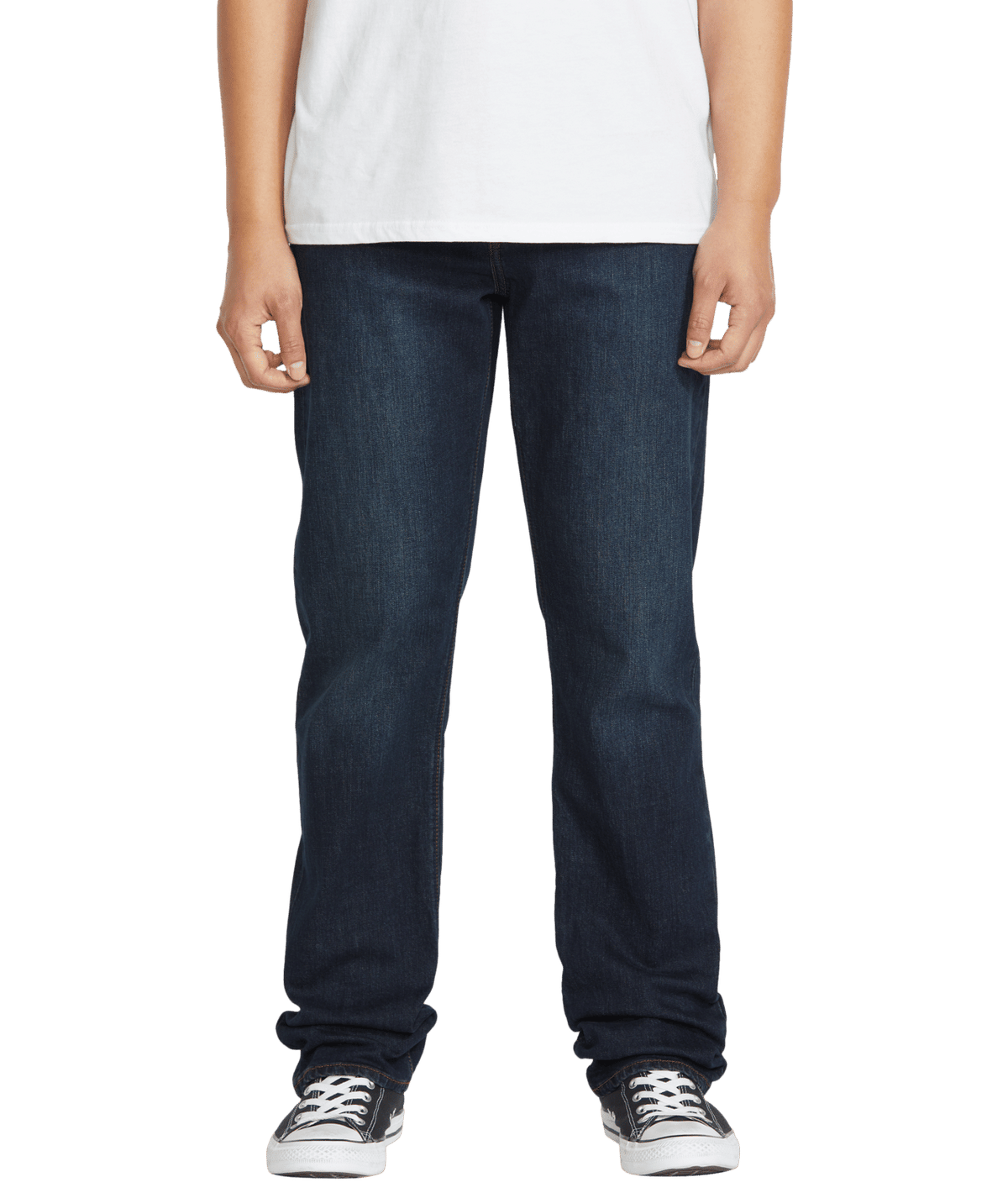 Volcom Mens Solver Straight Fit Jeans in NEW VINTAGE BLUE