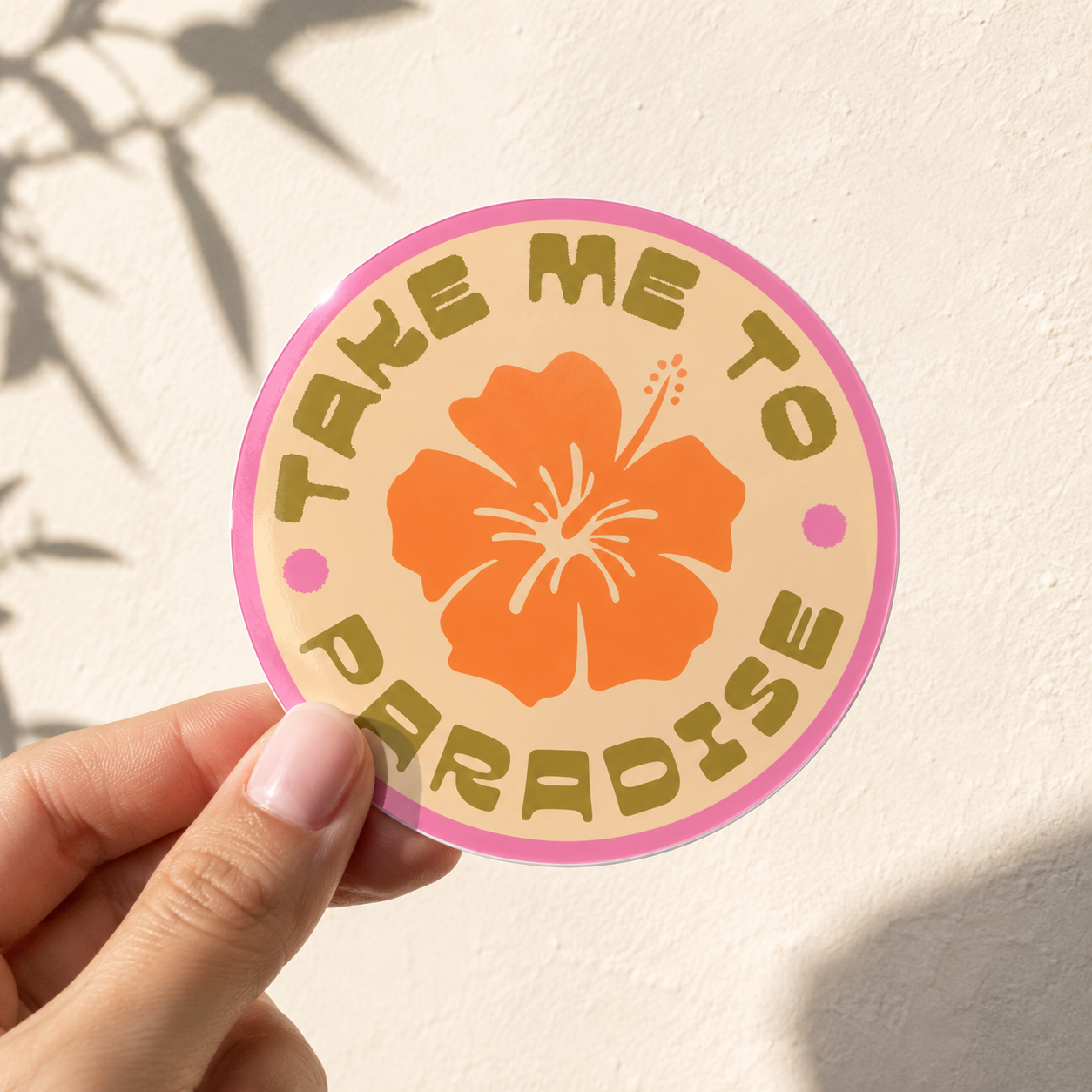 Paradise Sticker | Vinyl Sticker | Hibiscus sticker | Beach