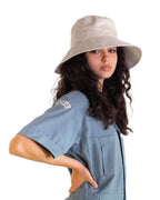 Fallen Broken Street The Sandbar – Natural Linen Bucket Hat in Cream