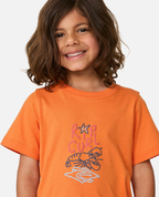 Rip Curl Ocean Party Logo Tee - Kids in Dusty Orange