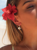 Malakai The Label Hibiscus Hoops Sterling Silver in Default Title