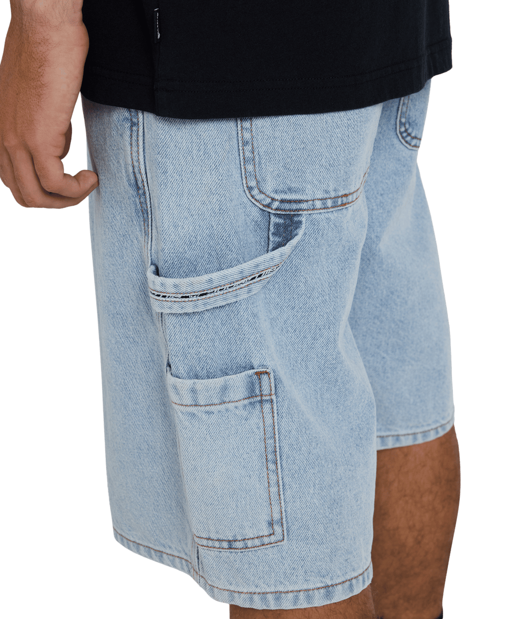 Billabong Mens Bad Dog Workwear Denim Shorts in Washed Indigo