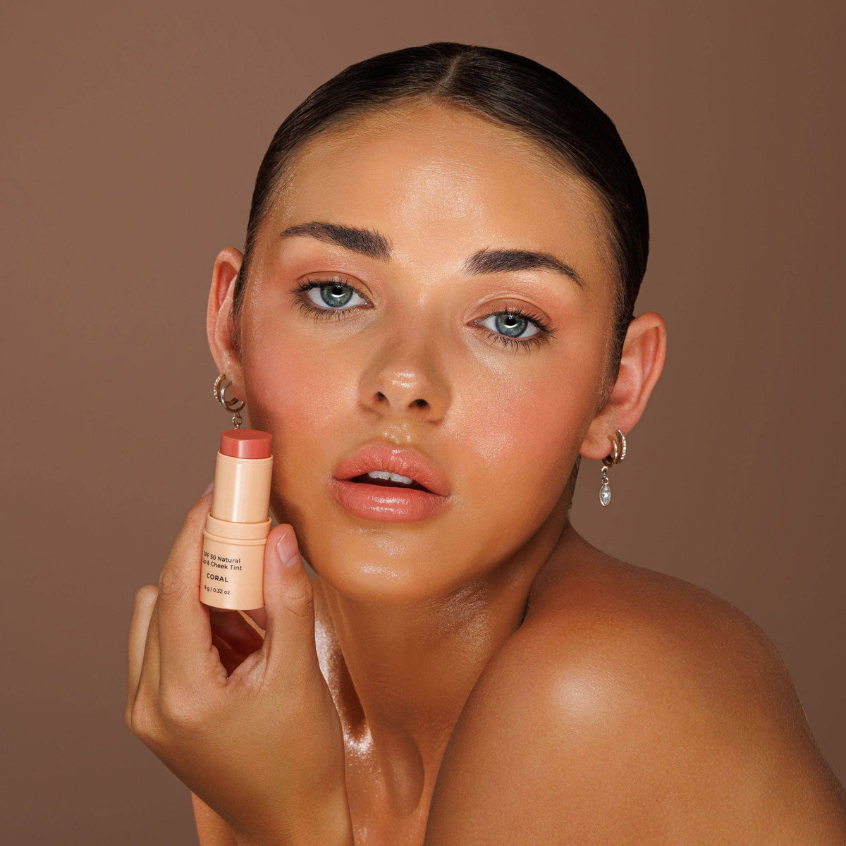 Avocado Zinc Spf 50 Natural Lip & Cheek Tint in Red Earth