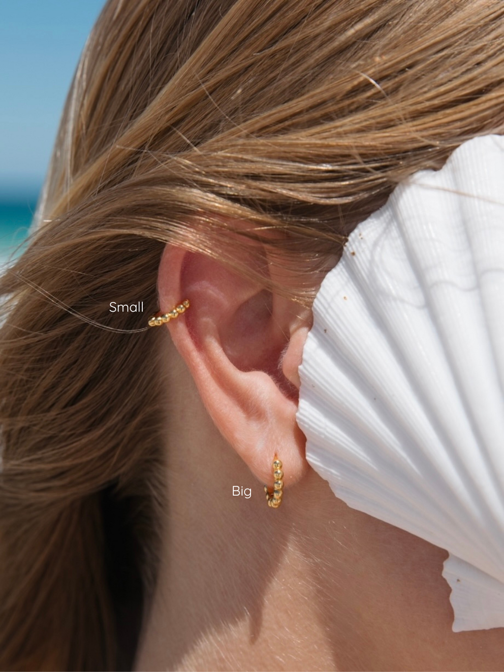 Malakai The Label Kauai Sun Small Hoops in 18k Gold Vermeil in Default Title