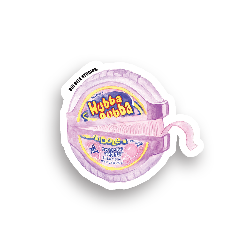 Big Bite Studios Hubba Bubba Waterproof Sticker — By Big Bite Studios in Single