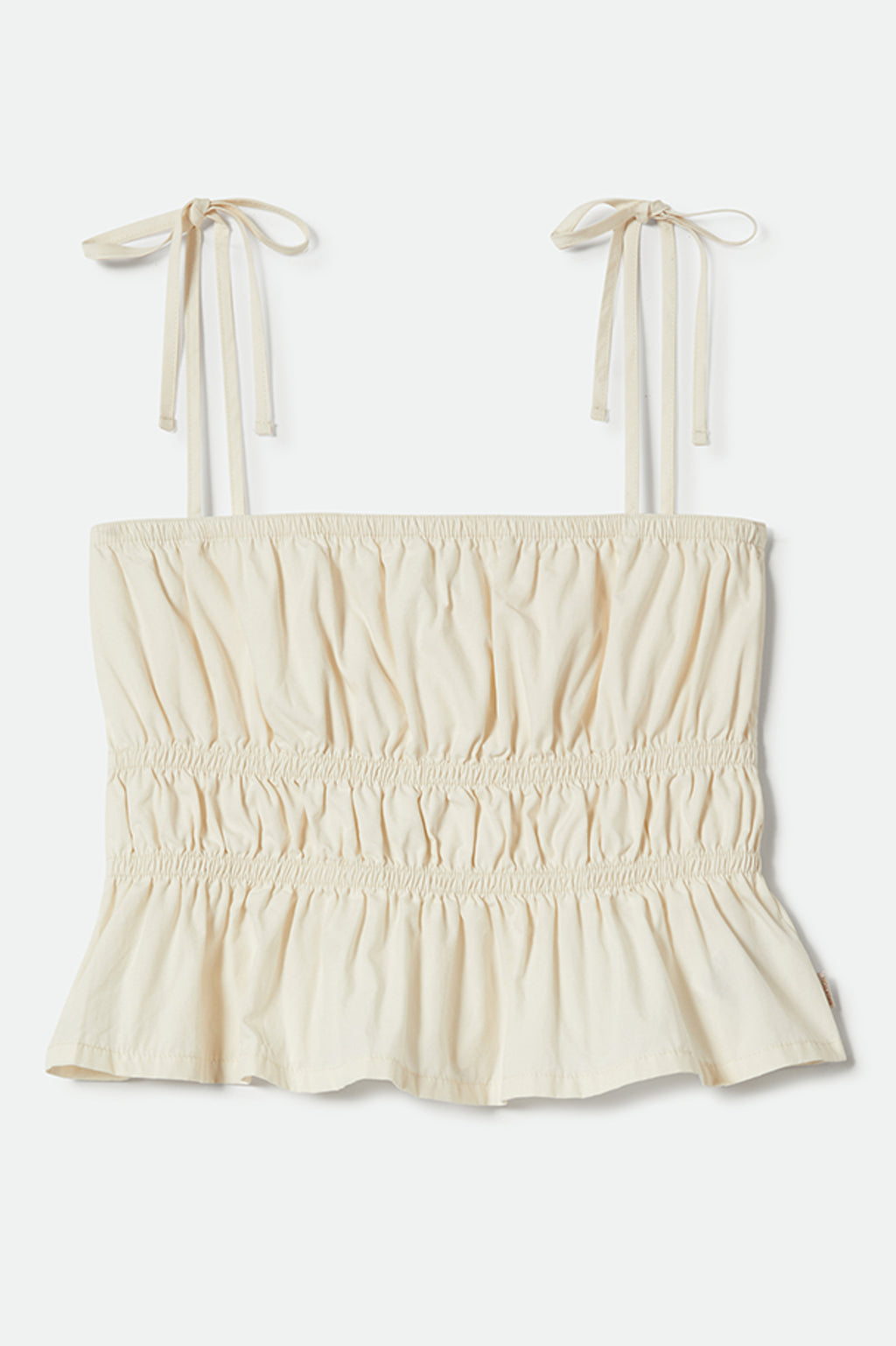 Brixton Eden Smocked Top in OFF WHITE