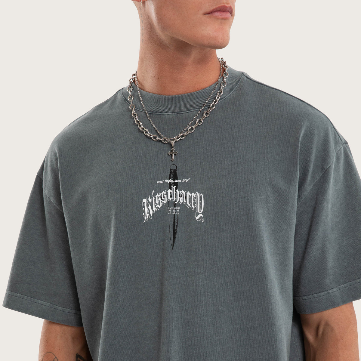 Kiss Chacey Bowie Street Tee in Dark Slate