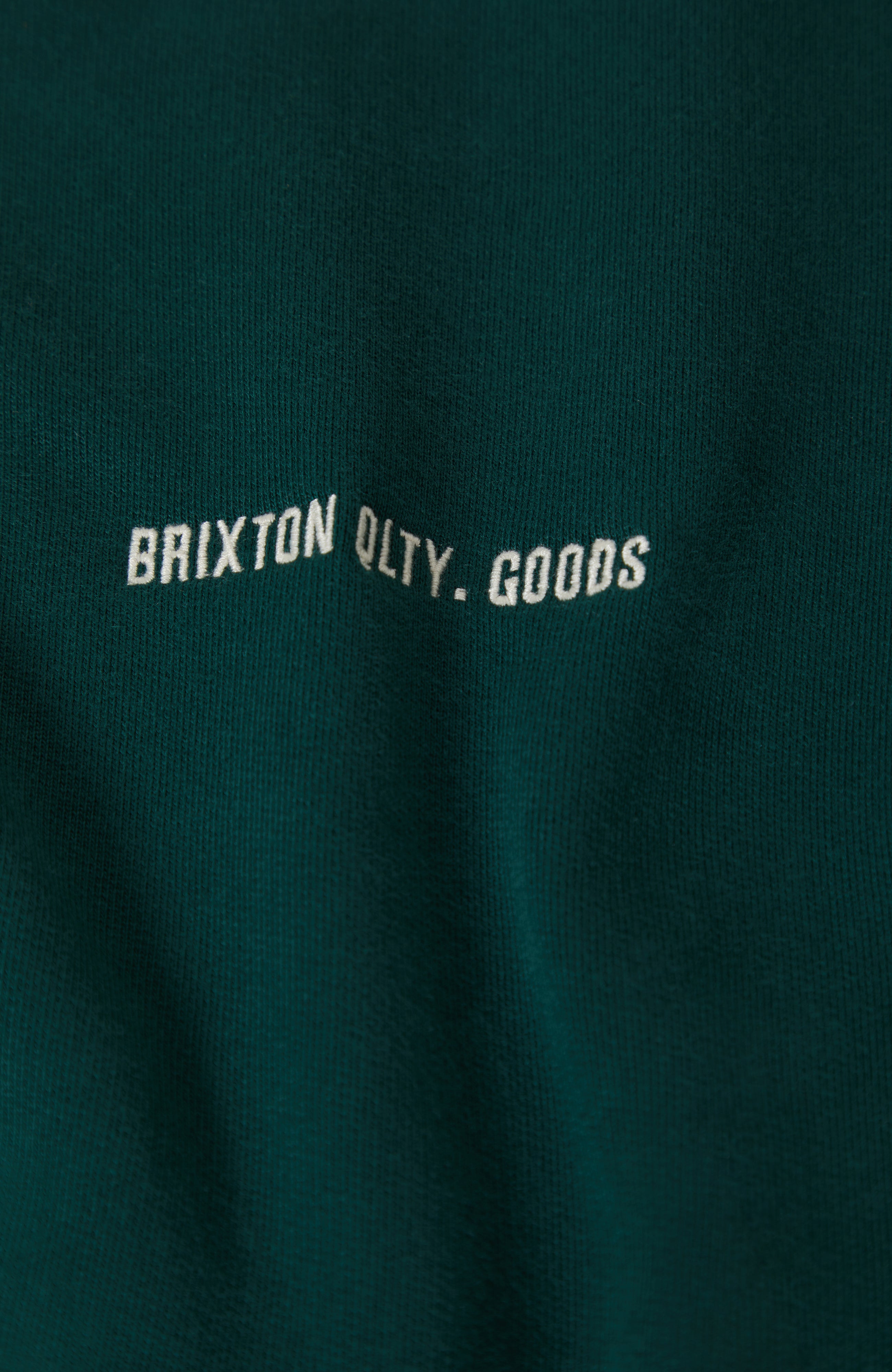 Brixton Embroidered Heavy Weight Crew in DEEP EMERALD
