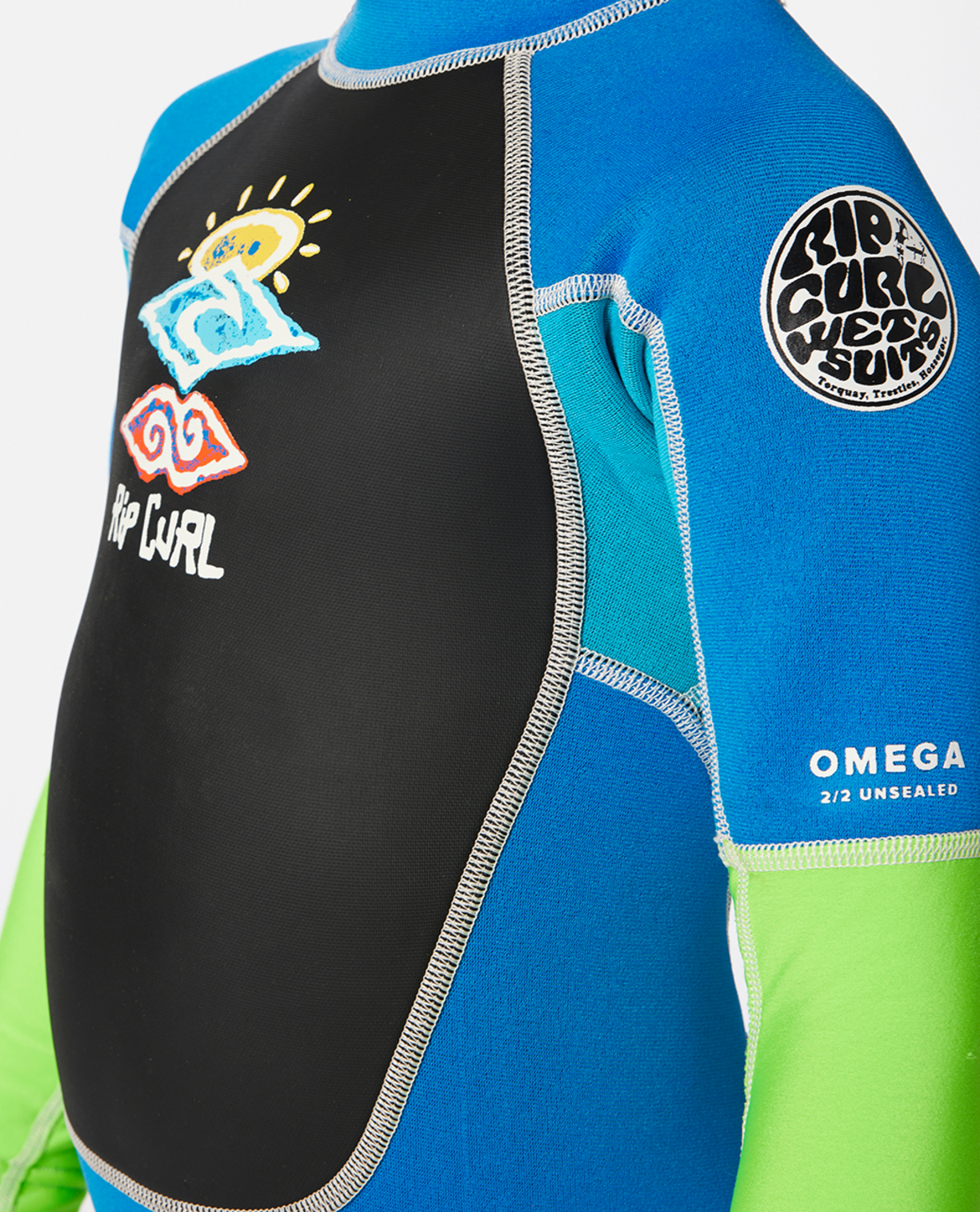 Rip Curl Groms Omega Back Zip Easy On/Off Wetsuit in Blue