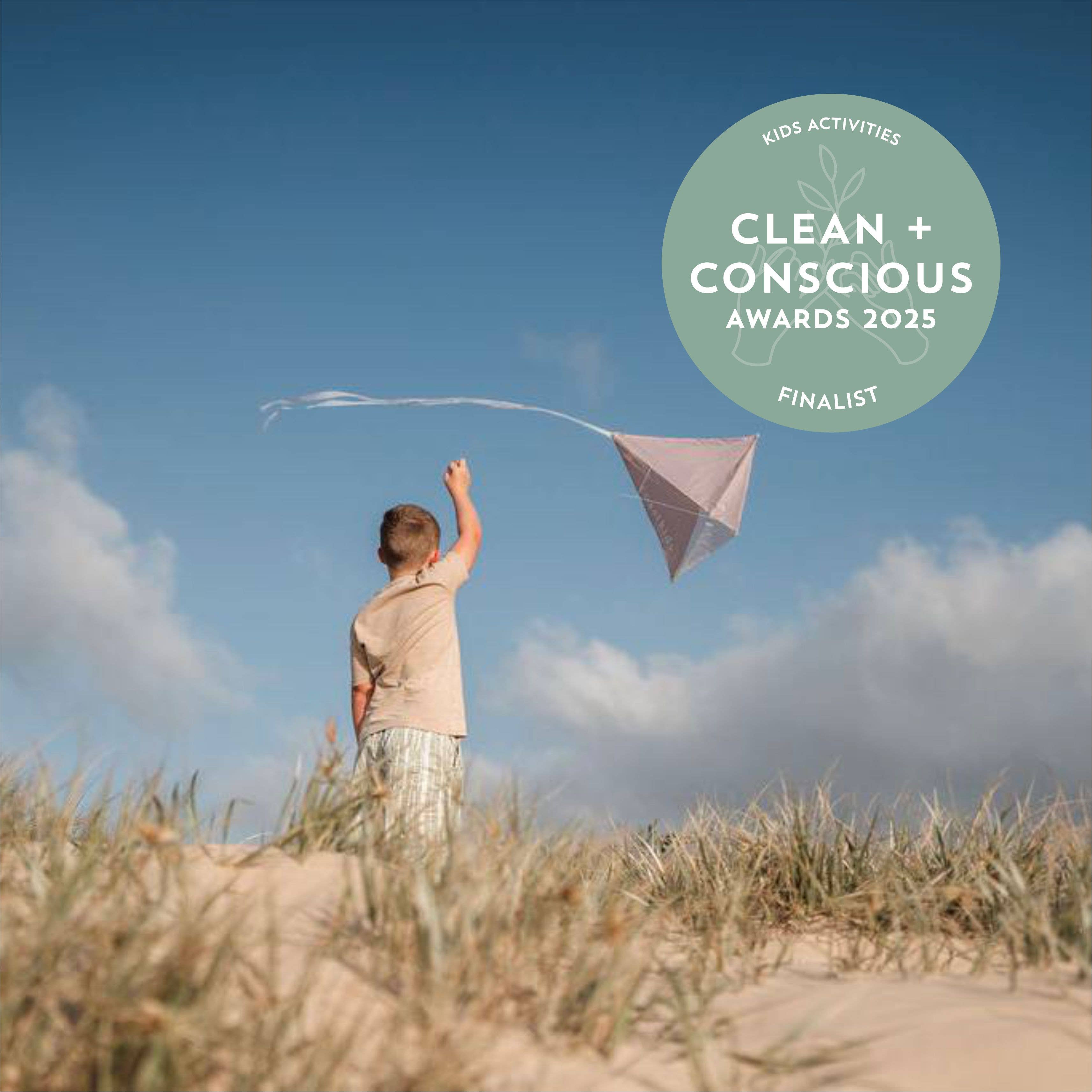 Coast Kids Traditional Kite - Kirra - Made from Recycled Plastic Bottle in Purple