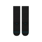 Stance ICON ORGANIC CREW SOCKS - WHITE in BLACK