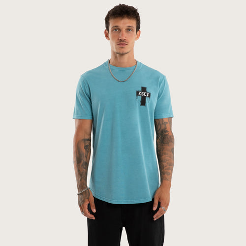 Kiss Chacey Ritualistic Dual Curved Tee in Pigment Cameo