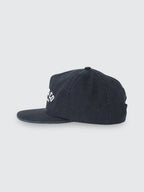 Thrills Co Hard Knocks College 5 Panel Cap - Black in Black
