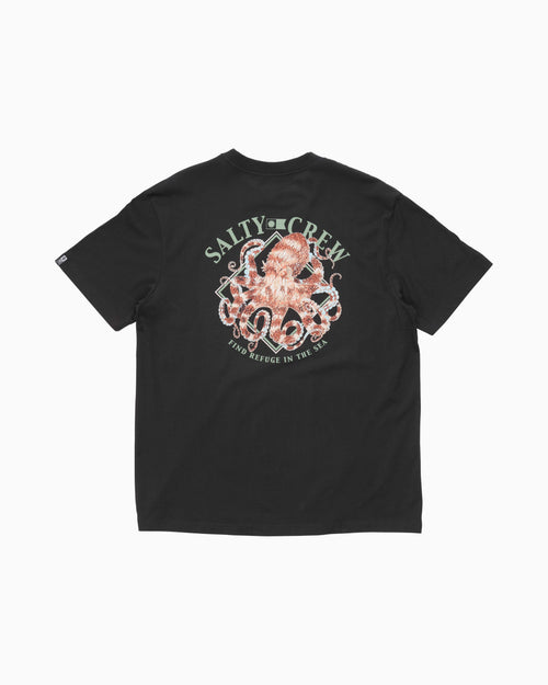 Salty Crew OCTOPOD CLASSIC SS TEE in VINTAGE BLACK