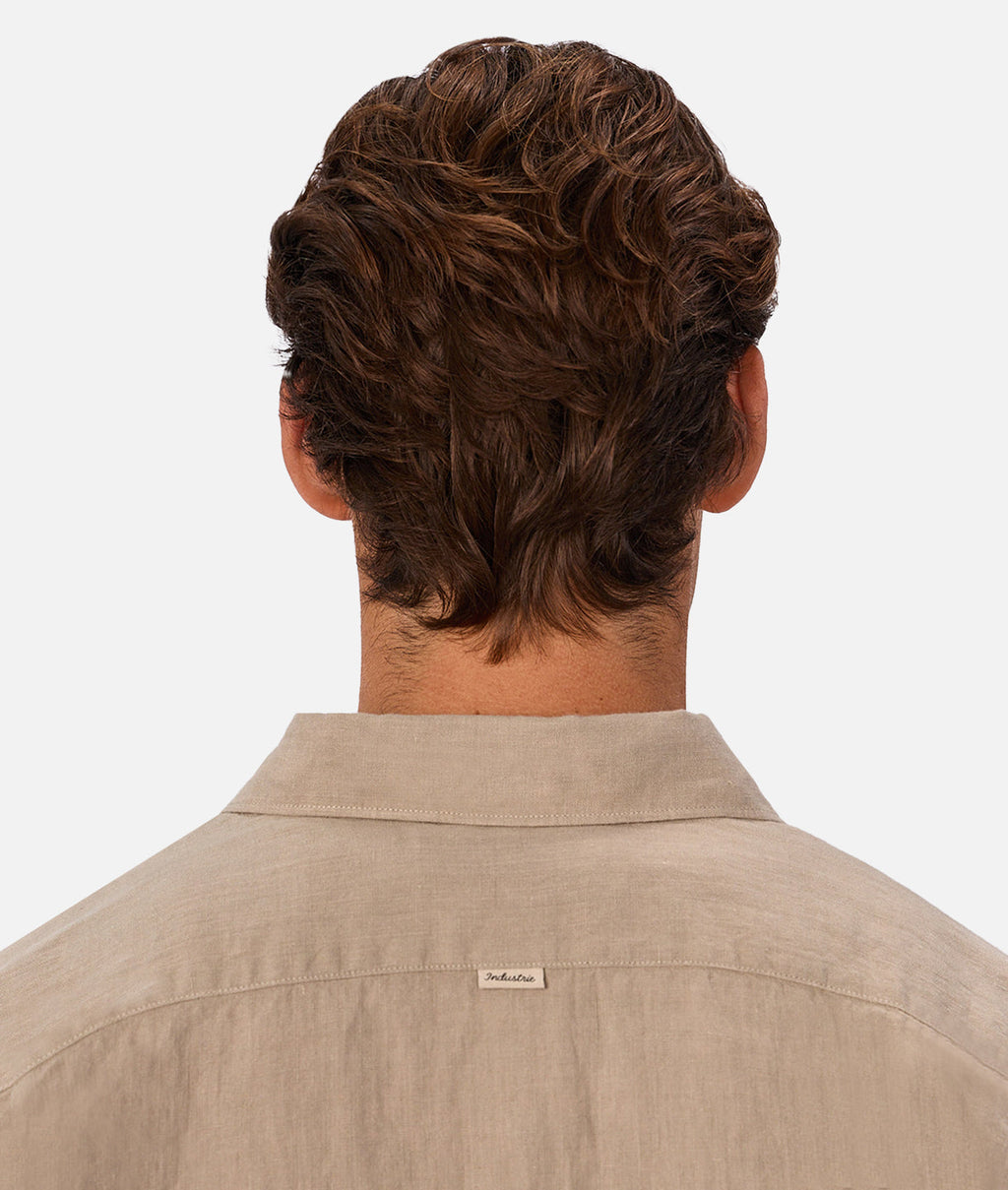 Industrie The St Martins Long Sleeve Linen Shirt - Fawn in FAWN