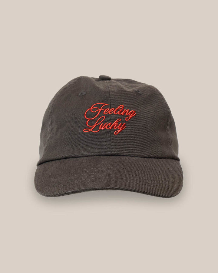 Thrills Feeling Lucky 6 Panel Cap - Merch Black in Merch Black
