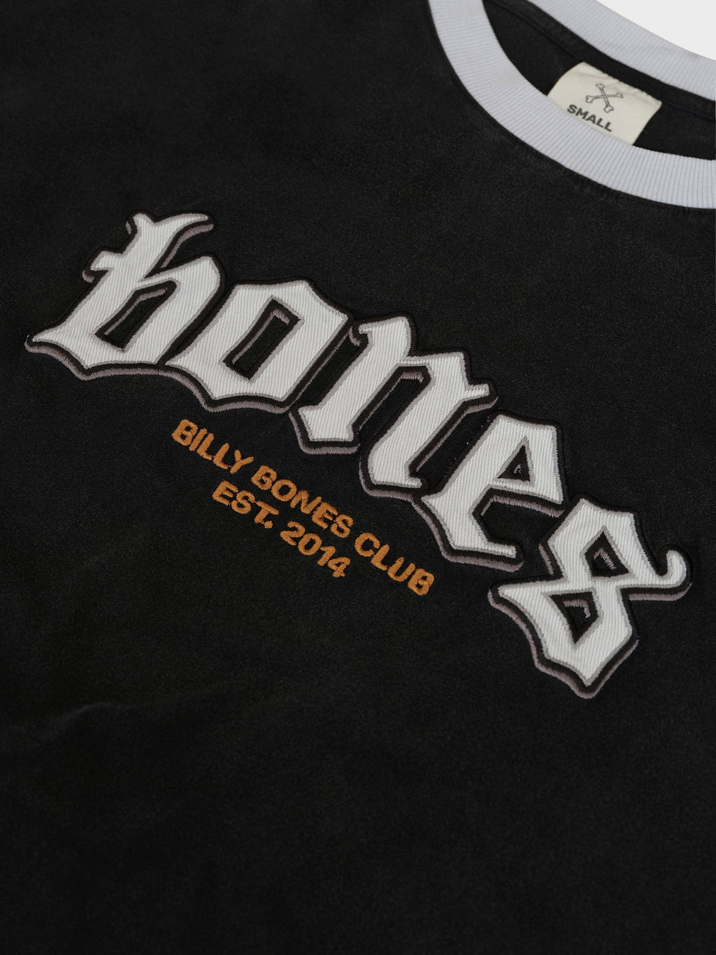 Billy Bones Club Bones Classic Ringer Tee - Vintage Black/ White in Single