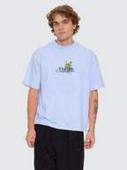 Thrills Co Flowers Of Tomorrow Box Crop Tee - Placid Blue in Placid Blue