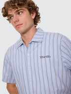 Thrills Co Flowers Of Tomorrow Cropped Short Sleeve Shirt - Placid Blue in Placid Blue
