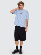 Thrills Co Flowers Of Tomorrow Stripe Box Crop Tee - Placid Blue in Placid Blue