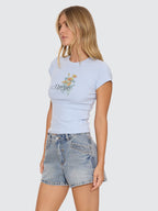 Thrills Co Flowers Of Tomorrow Tee - Placid Blue in Placid Blue
