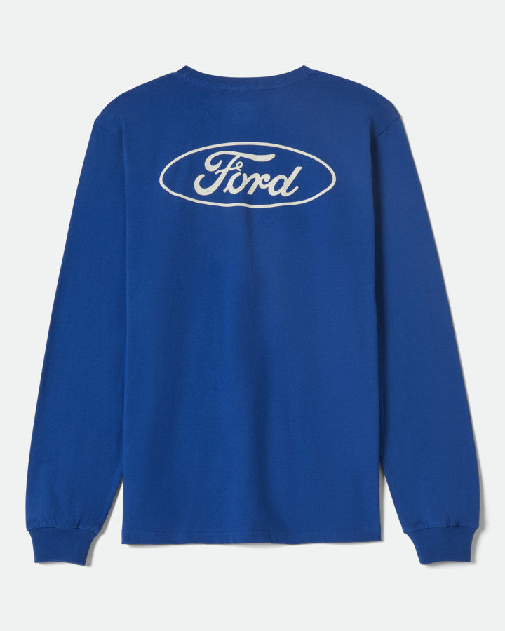 Brixton Ford Built Tough L/S Stt in FORD BLUE