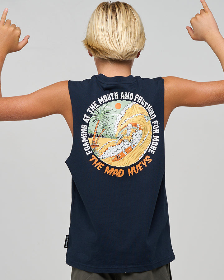 The Mad Hueys Frothing For More | Youth Muscle - Navy in NAVY