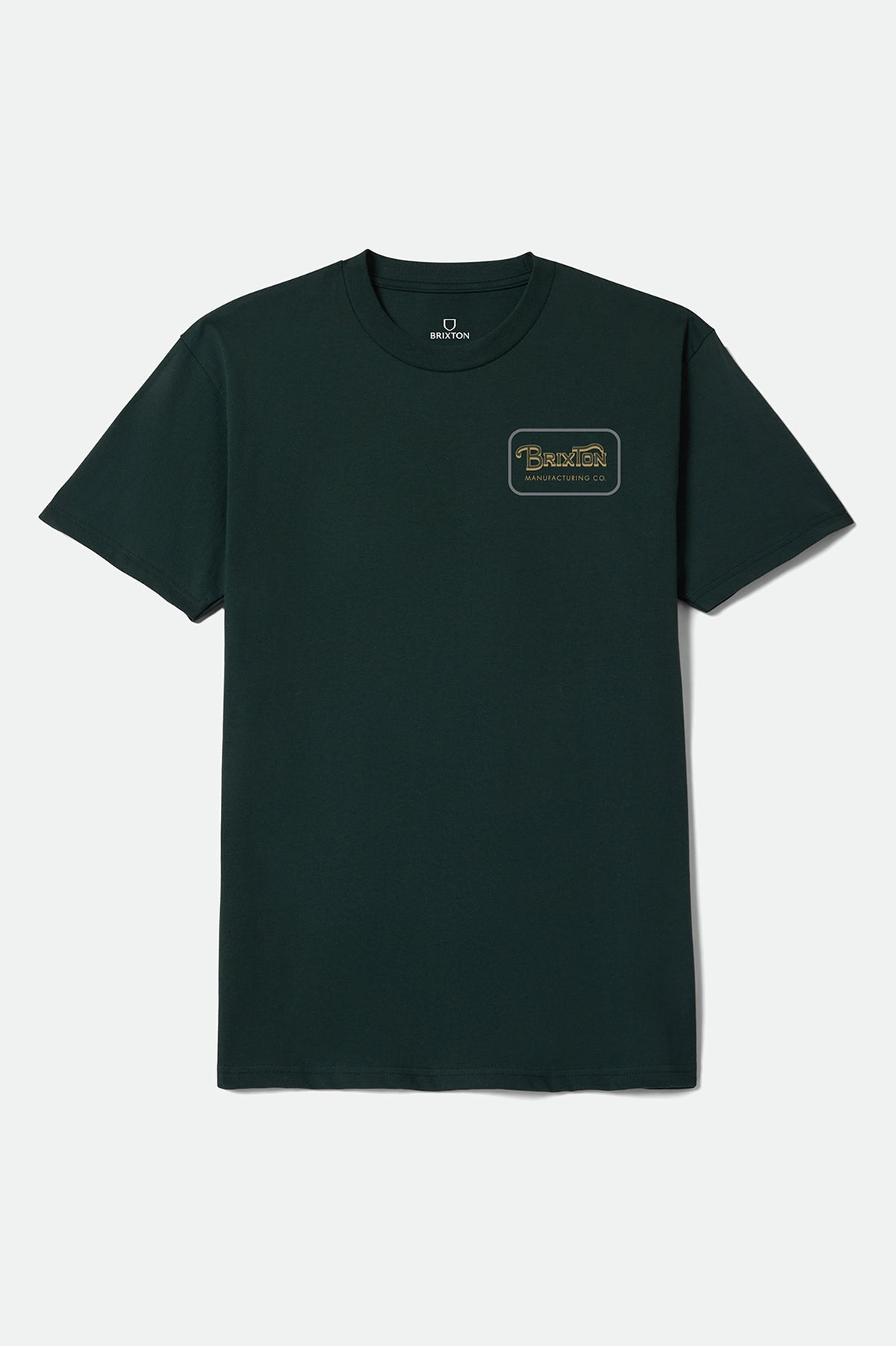 Brixton Grade S/S Stnd Tee in FOREST GREEN/WASHED COPPER/DAR