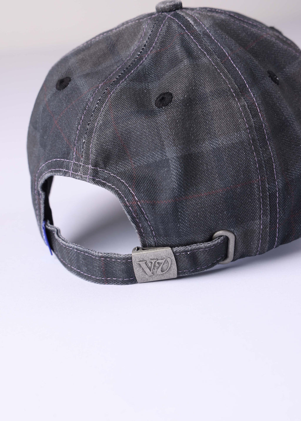 Rivvia Projects Graf Check Cap in BROWN BLACK PLAID