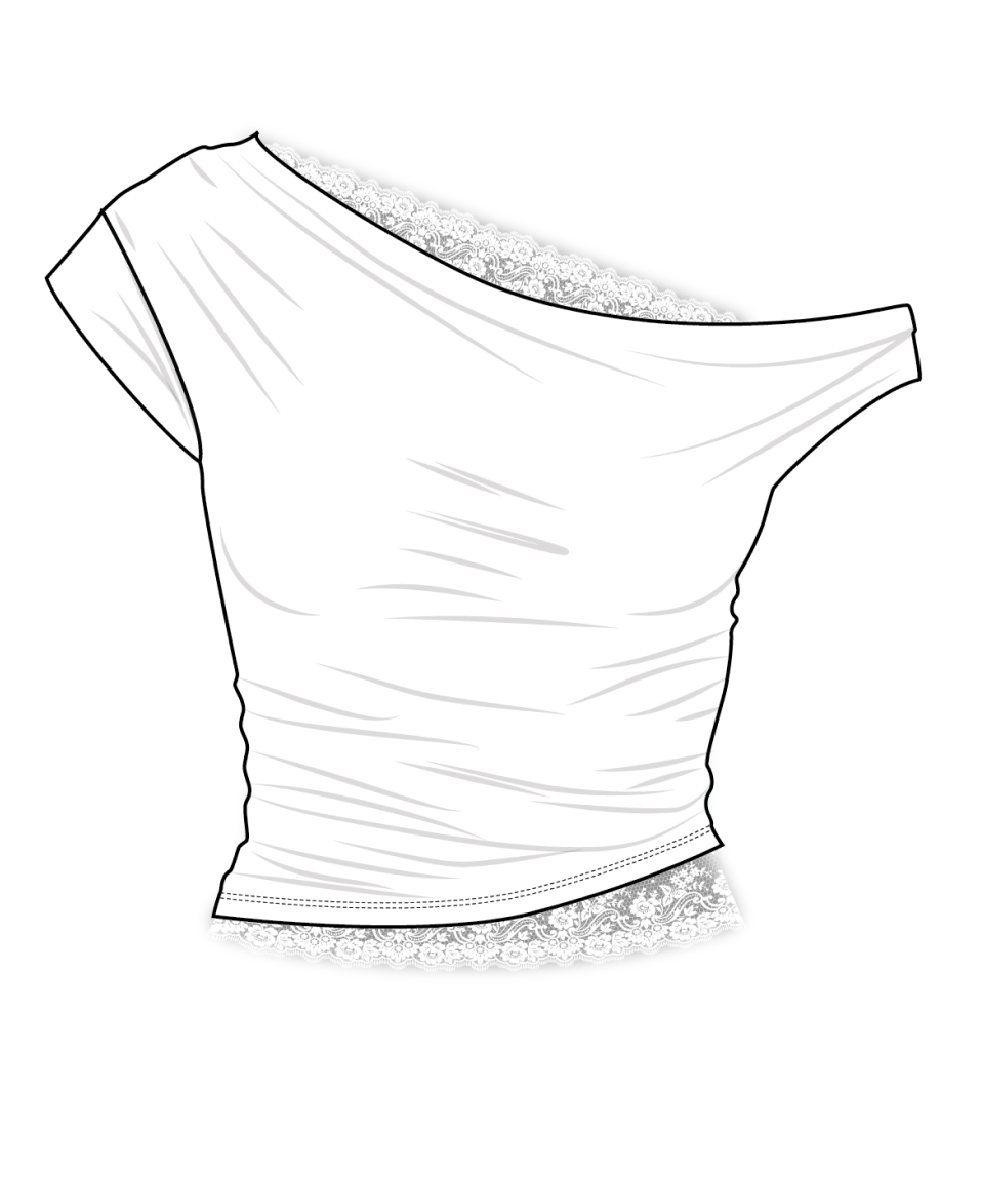 Abrand Jeans Halle Off Shoulder Top in WHITE
