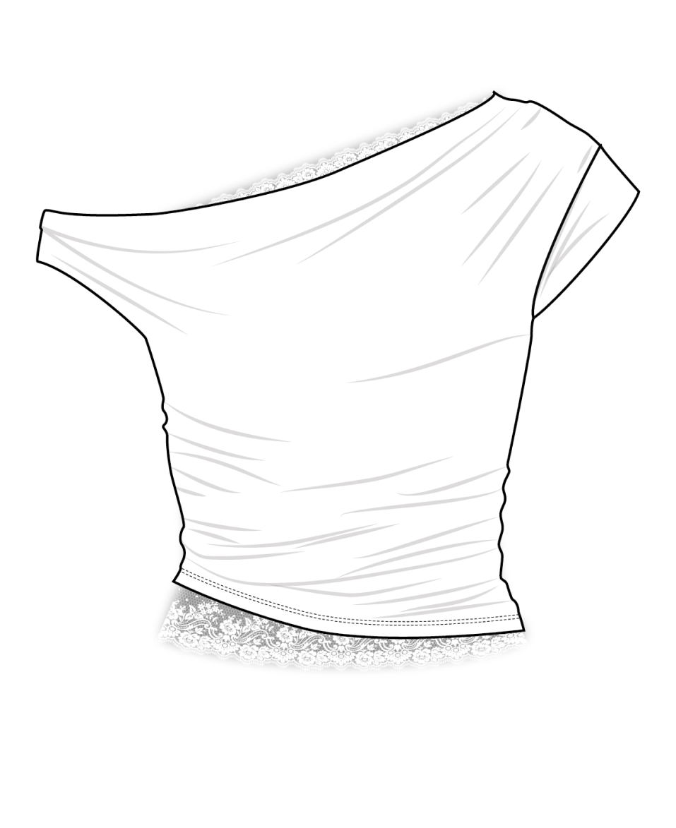 Abrand Jeans Halle Off Shoulder Top in WHITE