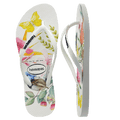 Havaianas Slim Flora White/White in White