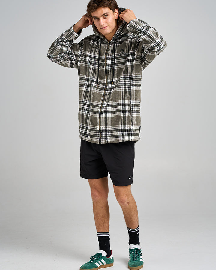 The Mad Hueys Hazza | Jacket - Oil Green in OIL GREEN