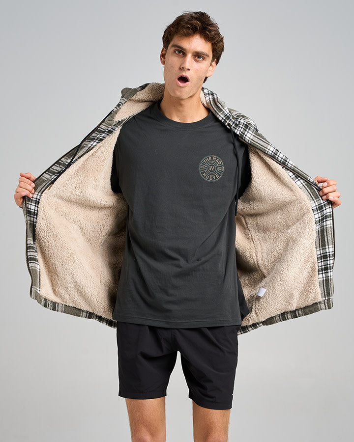 The Mad Hueys Hazza | Jacket - Oil Green in OIL GREEN