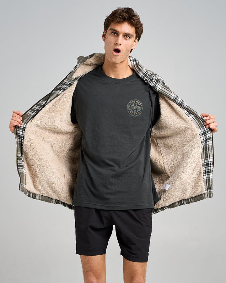 The Mad Hueys Hazza | Jacket - Oil Green in OIL GREEN