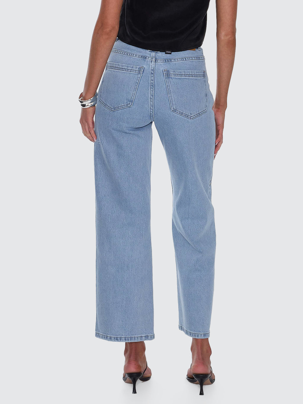 Thrills Co Holly High Rise Stretch Wide Jean - Ageless Blue in Ageless Blue