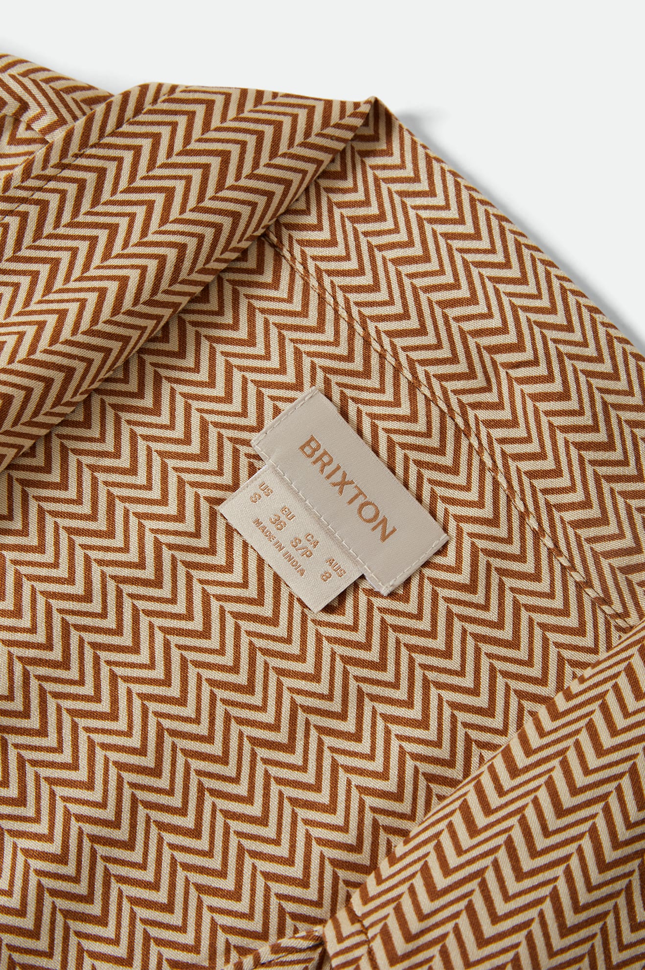 Brixton Hudson Lounge S/S Woven in WASHED COPPER/WHITECAP