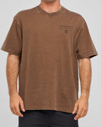 The Mad Hueys Hueys Letter | Oversized Ss Tee in WALNUT WASHED