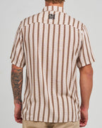 The Mad Hueys Hueys Stripe | Ss Woven Shirt in STONE