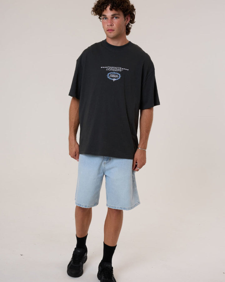 Thrills Inifinite Dopamine Box Fit Oversize Tee - Pirate Black in Pirate Black