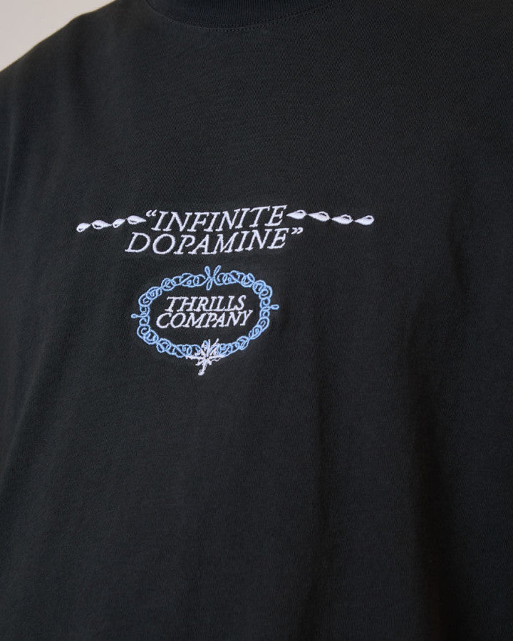 Thrills Inifinite Dopamine Box Fit Oversize Tee - Pirate Black in Pirate Black