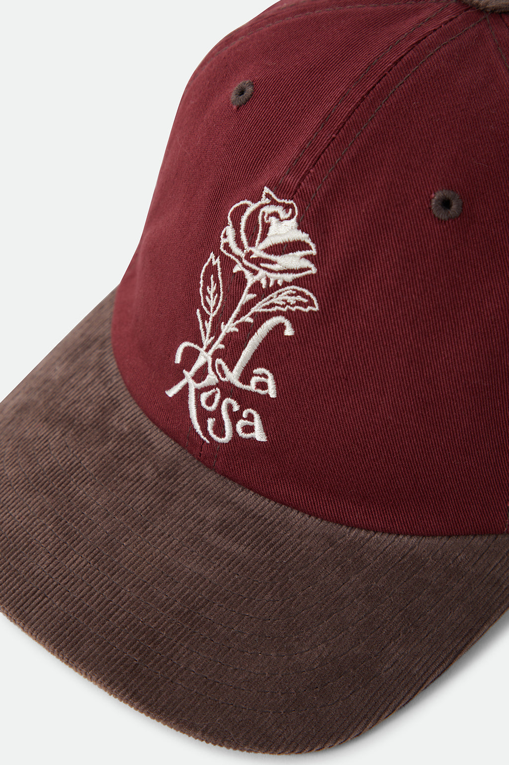 Brixton La Rosa Adjustable Hat in DARK BRICK/WALNUT BROWN CORD