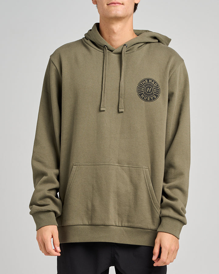 The Mad Hueys Mad Series | Hooded Pullover - Olive in OLIVE