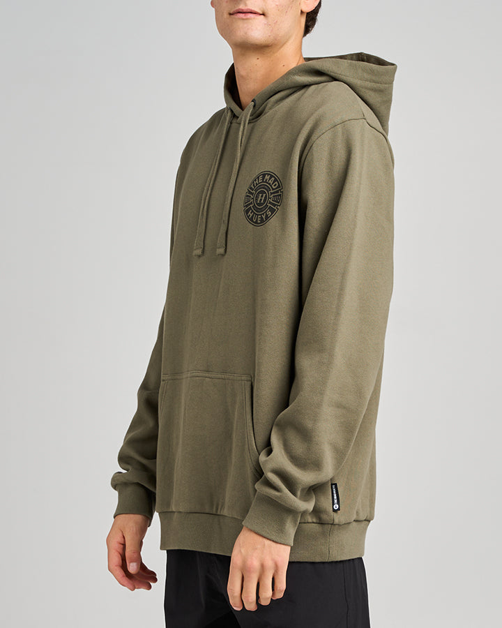 The Mad Hueys Mad Series | Hooded Pullover - Olive in OLIVE