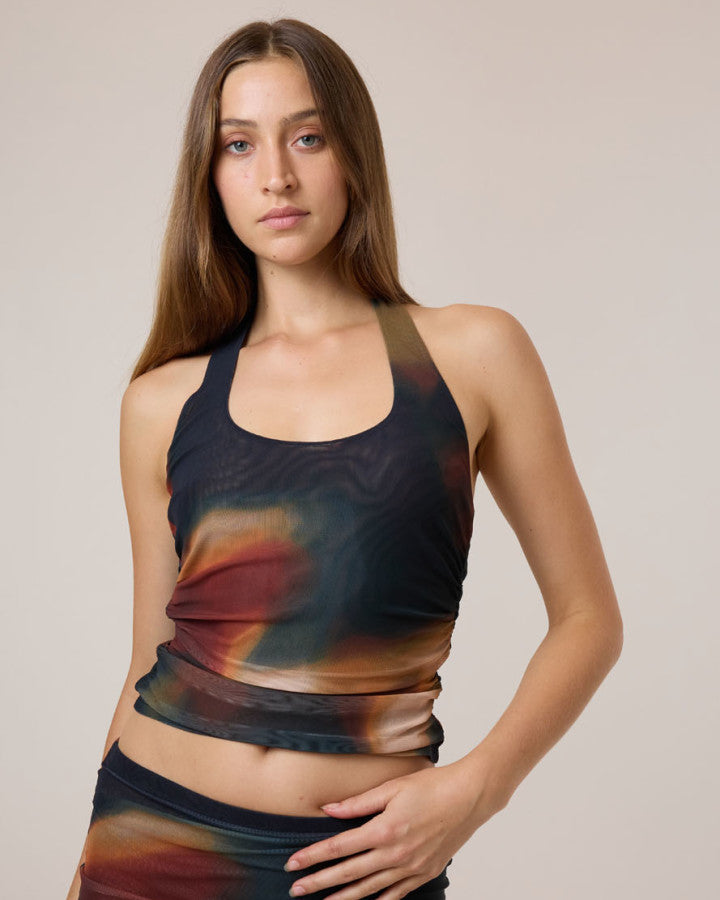 Thrills Metamorphic Daze Halter Top - Black in Black