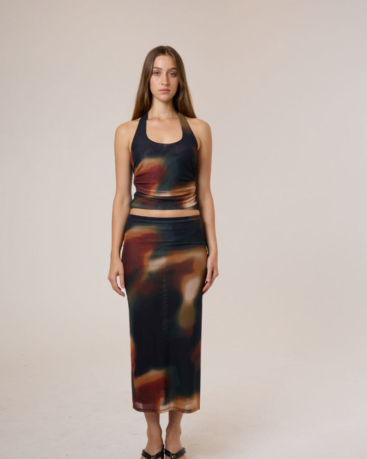 Thrills Metamorphic Daze Slip Skirt - Black in Black