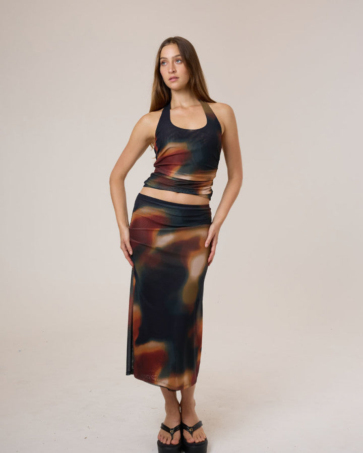 Thrills Metamorphic Daze Slip Skirt - Black in Black